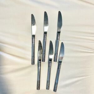 *EUC* OXFORD HALL Tracery Stainless Steel - 9” Butter Knife - Korea -Basketweave